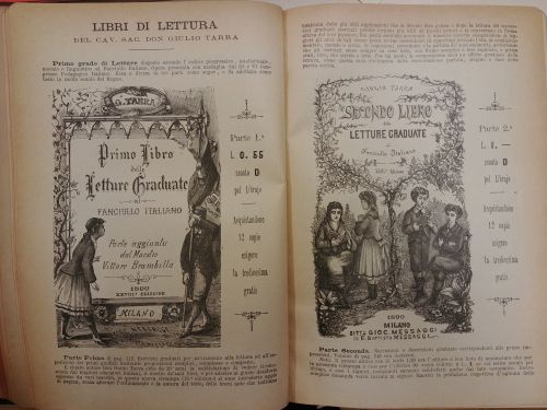 Marzo 1890: le pubblicità di due libri di G. Battista Messaggi, tipografo libraio.