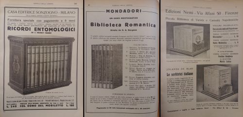 1930-33: Alcune case editrici propongono delle soluzioni per collezionare i volumi di alcune piccole collane da loro pubblicate.
