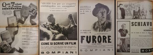 1939-42: Come oggi, anche in questi anni gli adattamenti cinematografici diventano una leva importante negli acquisti da parte dei lettori. Le case editrici, ben consce del potenziale d’acquisto, puntano le pubblicità sul riferimento cinematografico.